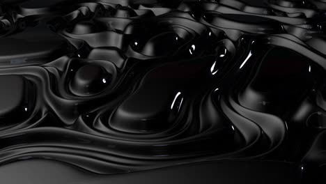 abstract swirling black fluid