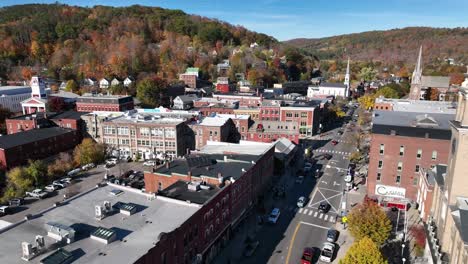 aerial fast fly over montpelier vermont