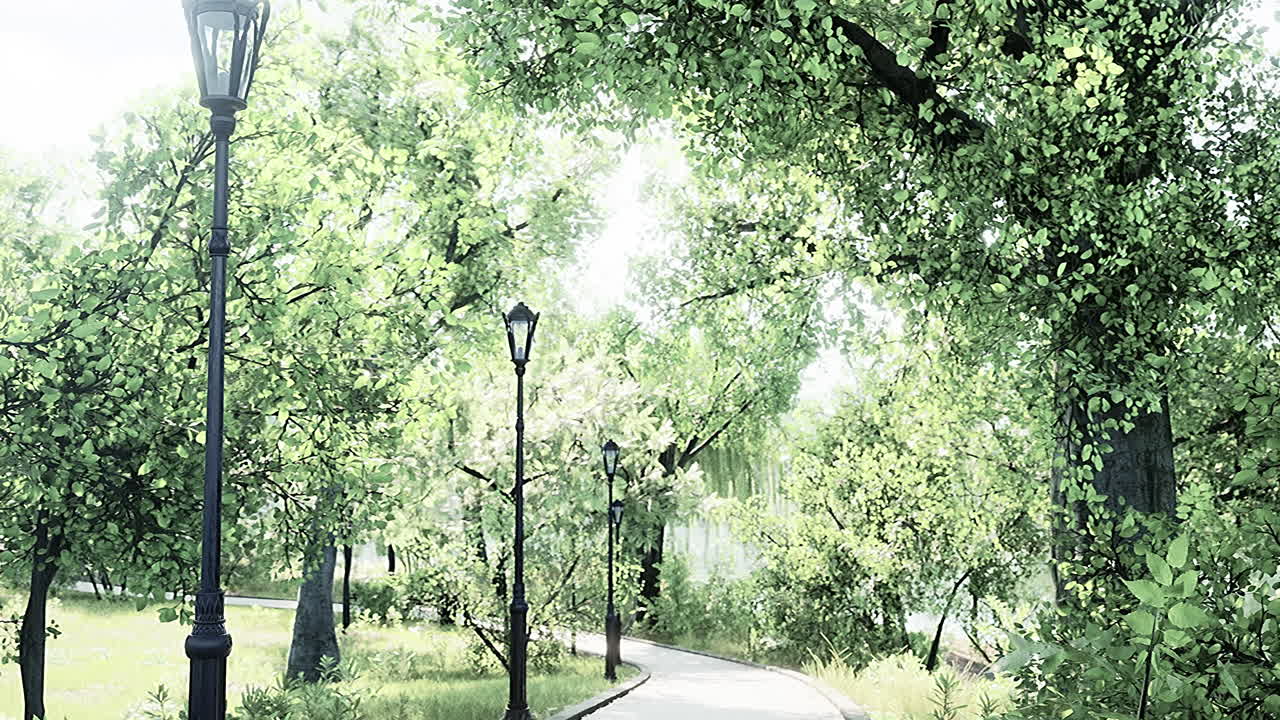 은 날 에 공원 길