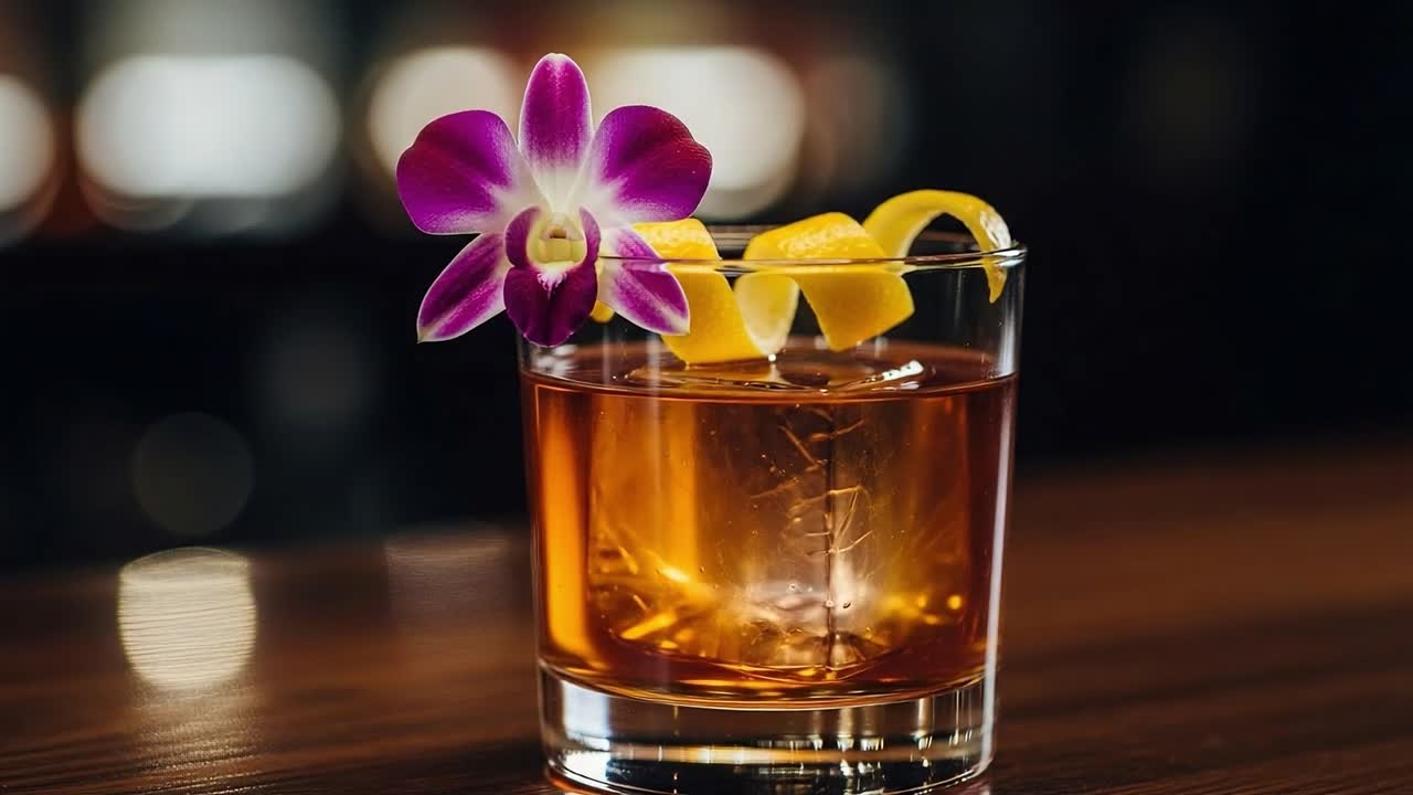Cocktail d'autore: una straordinaria esibizione di mixology con un mix rinfrescante di colori e guarnizioni per un'esperienza visiva coinvolgente.