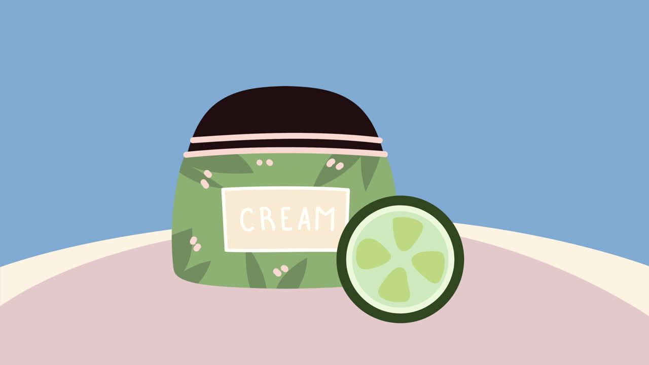 녹색 호박 얼굴 크림