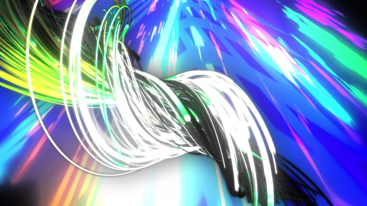 animación de una espiral giratoria que se mueve en un bucle sin costuras sobre senderos de luz