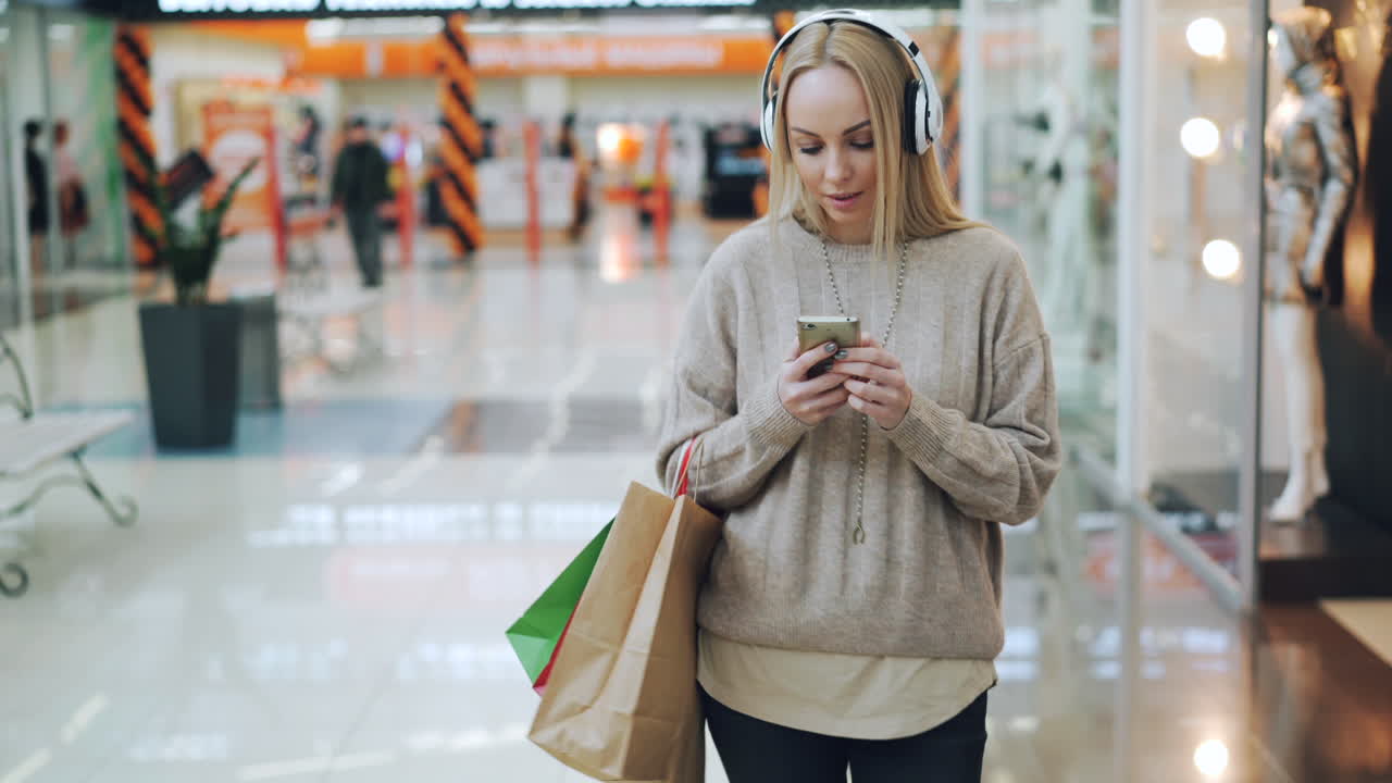 Woman Shopping in a Mall
