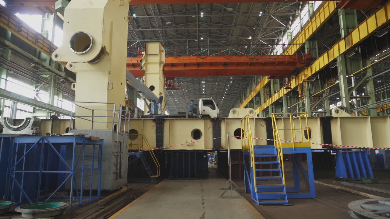 Heavy Machinery Assembly in a Factory