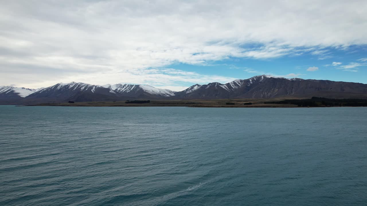 Aerial View Of Lake Tekapo On The South Island In New Zealand - Drone Shot