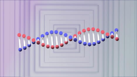 Animation-Eines-DNA-Strangs-über-Geometrischen-Quadratischen-Mustern