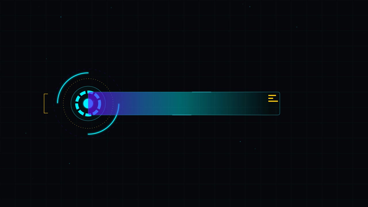 Futuristic Digital HUD Lower Third Graphic Animation