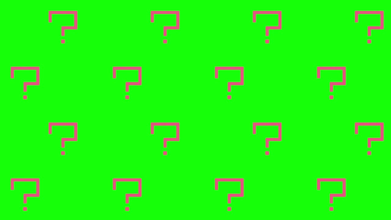 Simple Question Mark Rotating Background Green Background