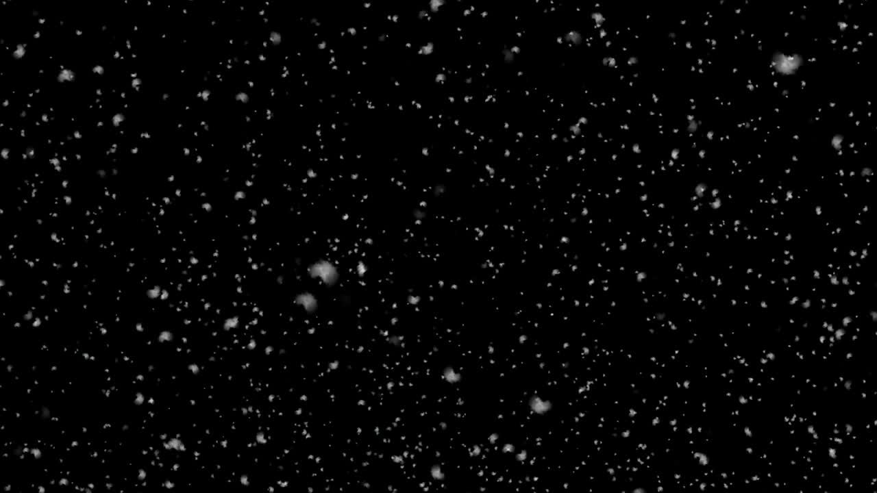 Isolated realistic snow falling on black background
