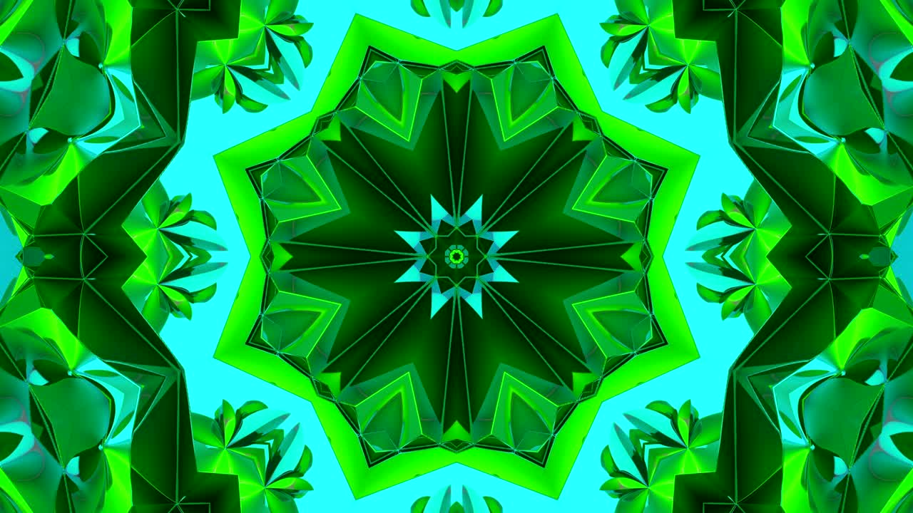 3d en bucle colorido fondo caleidoscópico formado por cristales preciosos, iridescente en la luz. perfectamente adecuado para su proyecto como un fondo de moda.