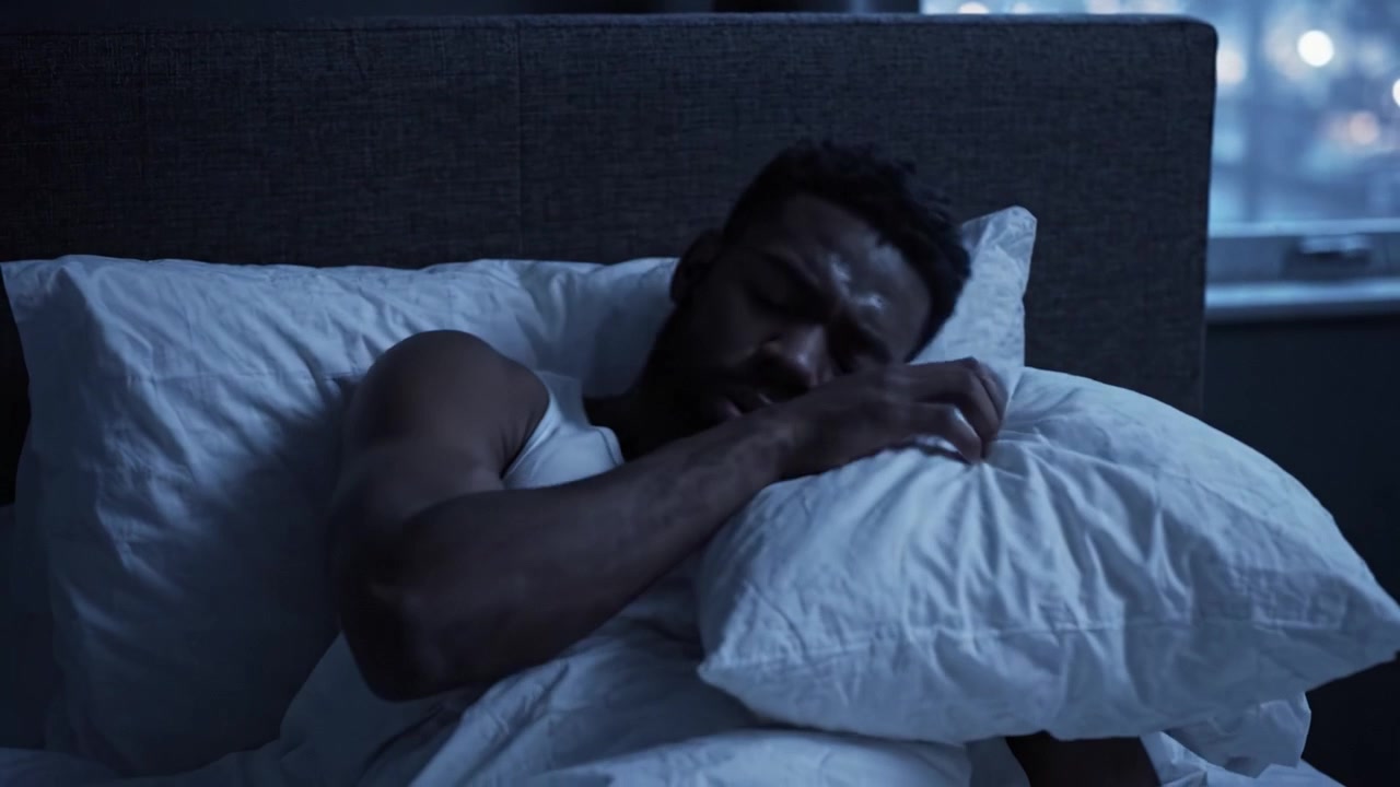 Un voyage à travers l'insomnie : du désir à la quiétude – capturant des moments de réflexion et de transition émotionnelle pendant le repos nocturne.
