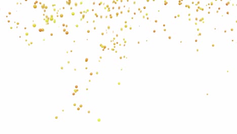 explosión de animación en 3d de bolas multicolores que se mueven aisladas en un fondo blanco