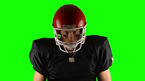 American-football-player-on-green-screen