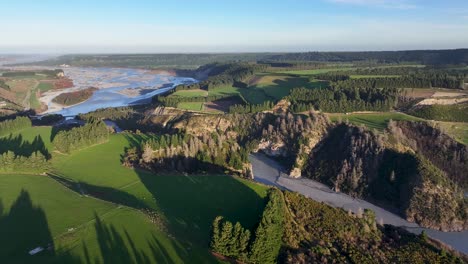 rakaia gorge and river delta