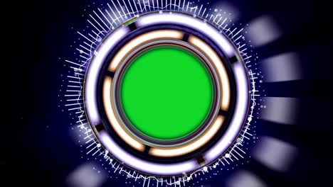 animación de espectro de hud todavía con pantalla verde