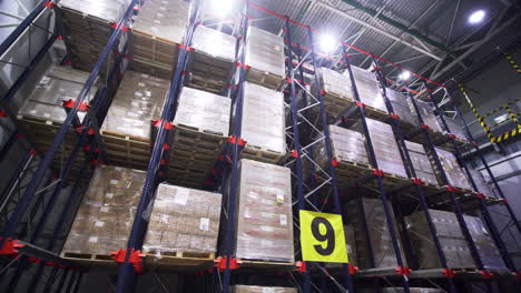 automated storage rack system in a warehouse