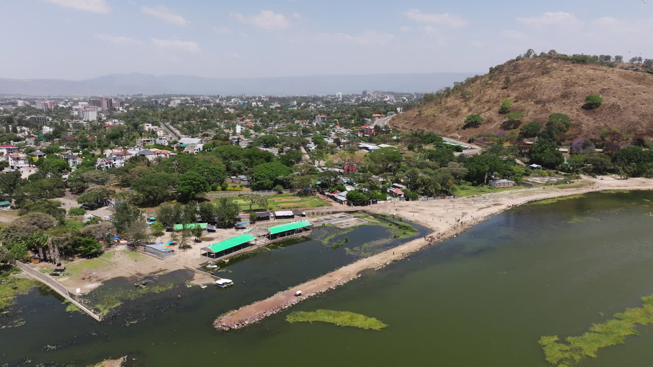 Hawassa Fish Market At The Rural Town Of Hawassa In Ethiopia. Aerial Drone Shot