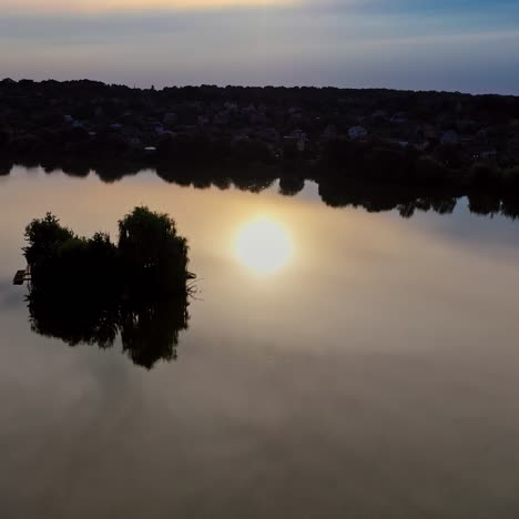 reflection of sun in water