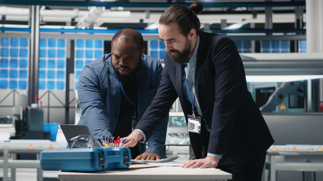 Engineers Meeting in Factory