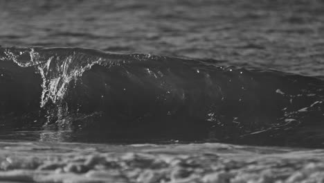 rolling wave in extreme slow motion, peaceful ocean mood with graceful movement