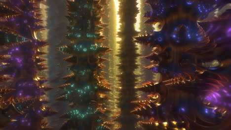 abstract fractal art: glowing organic structures