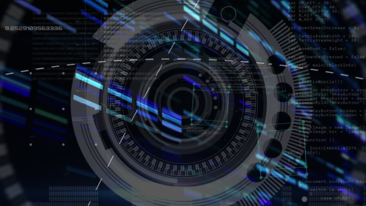 animación del escaneo del alcance a través de la red de conexiones