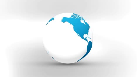 mapa del mundo y el globo girando en un bucle sin fin.