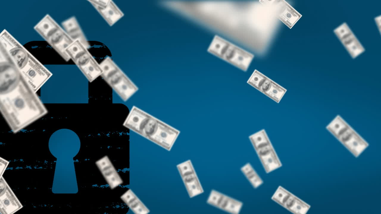 ⁇ 락 위에 떠다니는 돈의 애니메이션