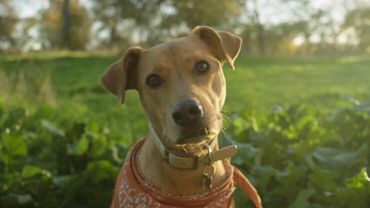 Well behaved and obedient dog pet listening with ears