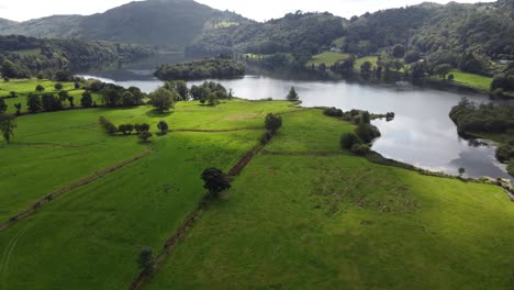 Grasmere--Cumbria-England-Aerial-footage