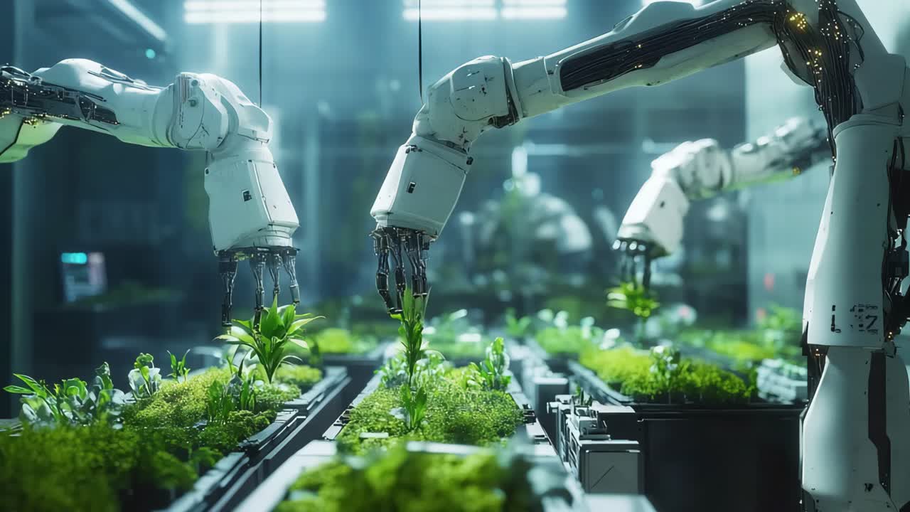 Robots Farming Plants in a Controlled Environment