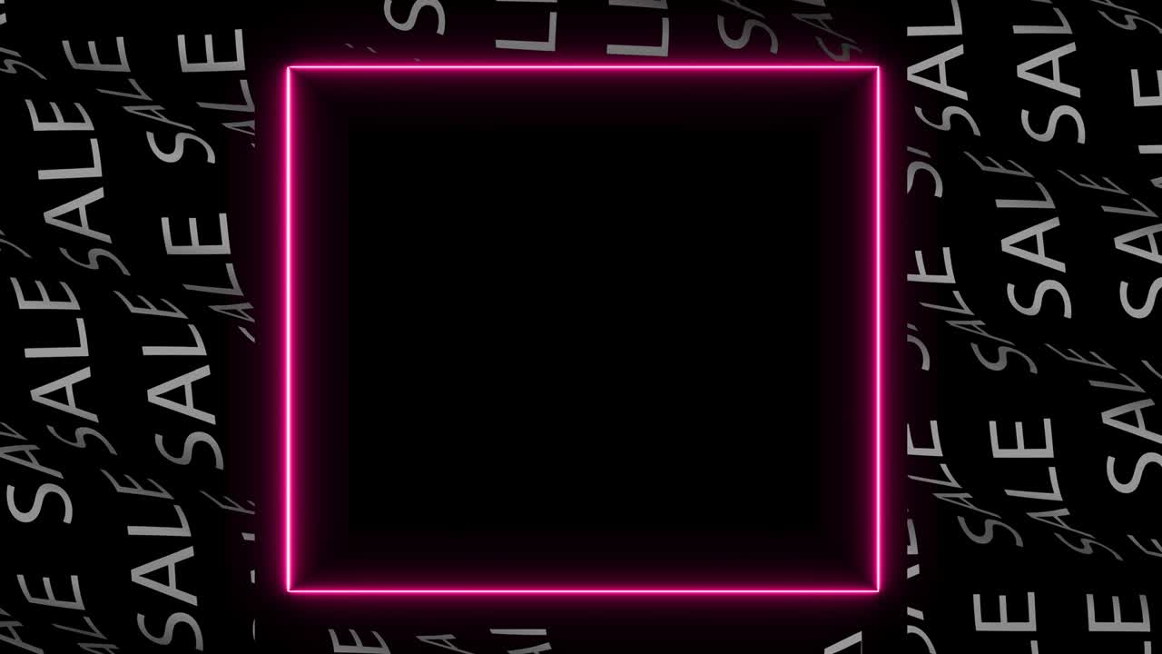 빛나는 마젠타 네온 라인의 비디오 애니메이션, 네온 판매, 애니메이션 다채로운 조명, 판매, 네온, 수직 복사 공간 판매 배너, 소셜 네트워크 템플릿, 미니멀 디자인, 4k 애니메이션.