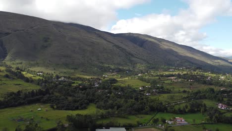 aerial drone over colombian mountains