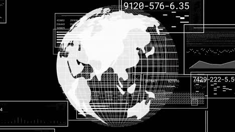 Animation-Des-Globus-über-Der-Datenverarbeitung