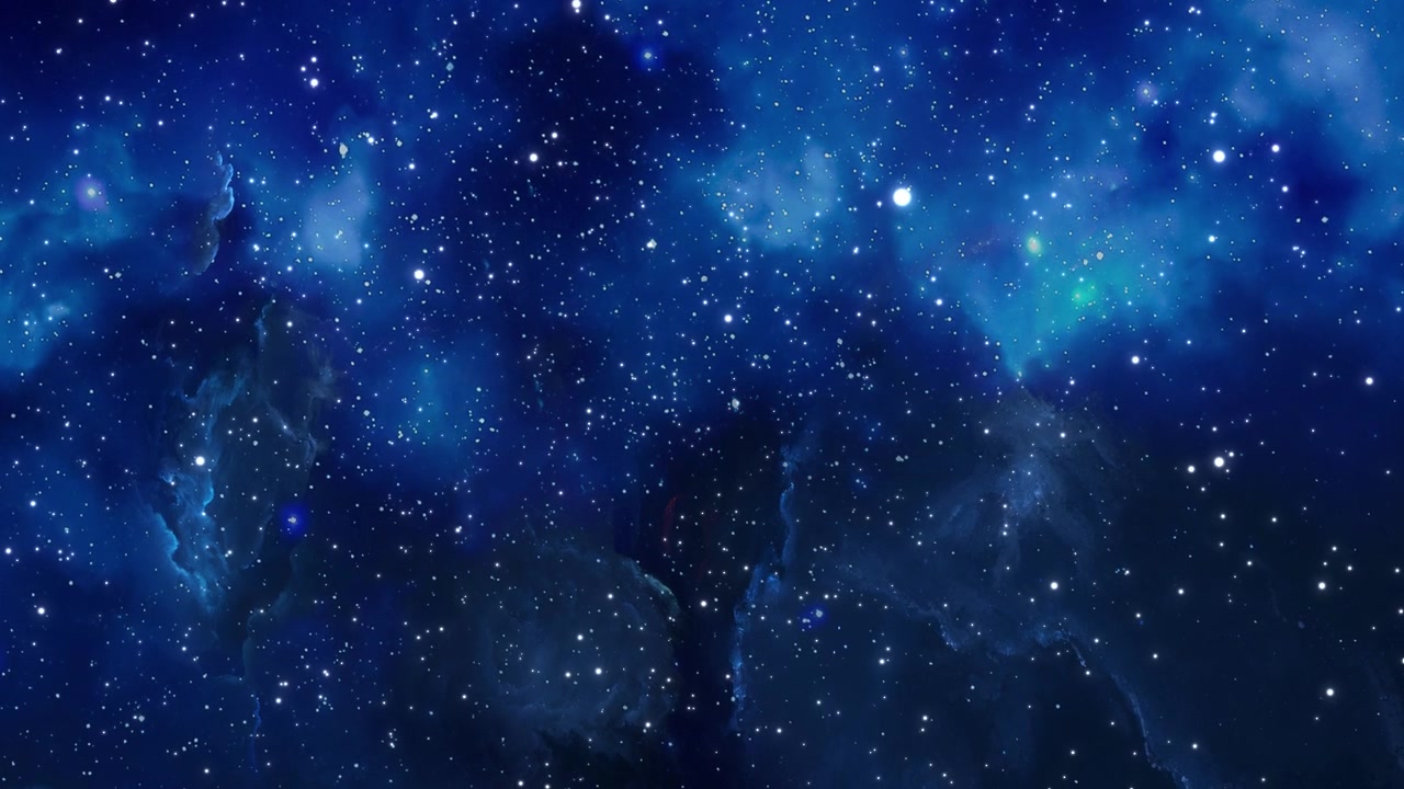 輝く星と宇宙塵が漂う深宇宙の星雲