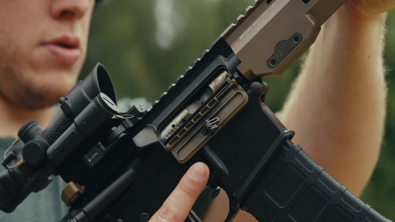 AR-15 Rifle Close Up