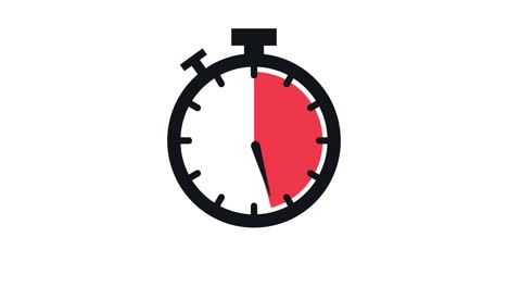 the 50 minutes, stopwatch icon. stopwatch icon in flat style, timer on on color background. motion graphics.