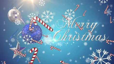 Animation-Der-Fallenden-Zuckerstange-„Merry-Over-Christmas“-Text-Auf-Blauem-Hintergrund