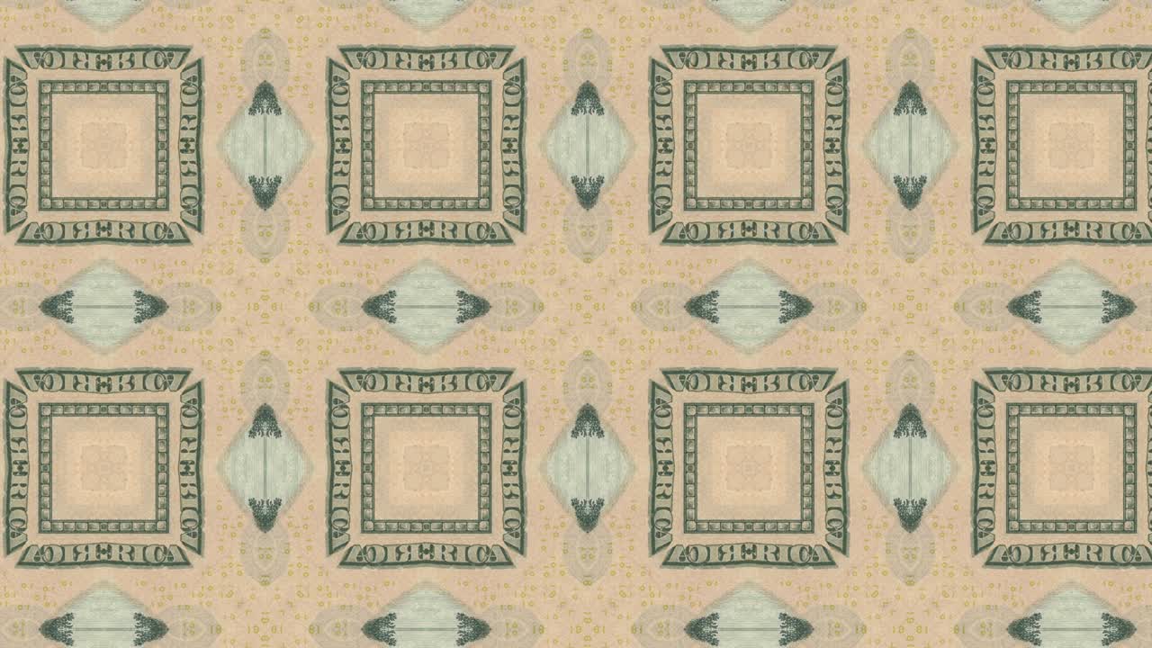 abstracto gráfico de movimiento mosaico de bucle sin costuras con billetes de dinero en dólares. fondo de animación de negocios creativos