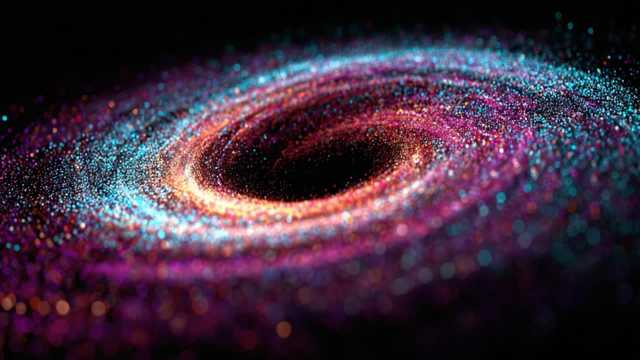 A Stunning Visual Representation of a Spiral Galaxy, Capturing the Mesmerizing Interplay of Colorful Stars and Cosmic Dust in a Vibrant Cosmic Vortex