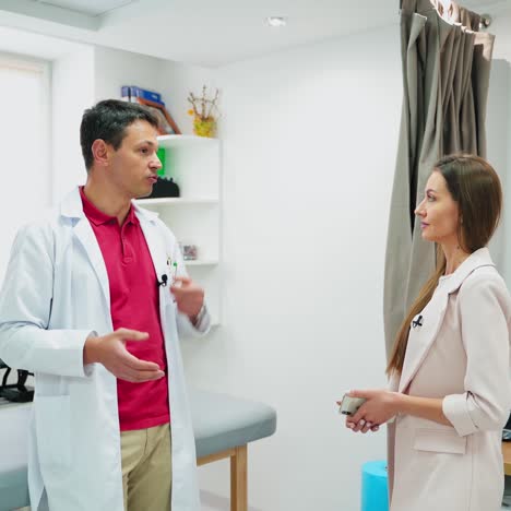 doctor with patient during consultation