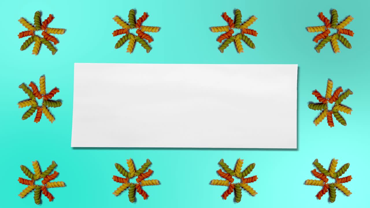 eliche pasta italiana animación en stop motion, el fondo del agua menthe.