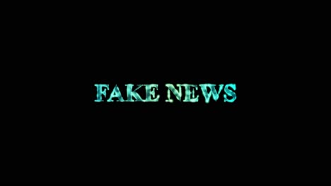 Schleifentext-Von-Fake-News-Mit-Blaugrünen-Animierten-Buchstaben-Auf-Schwarzem-Hintergrund