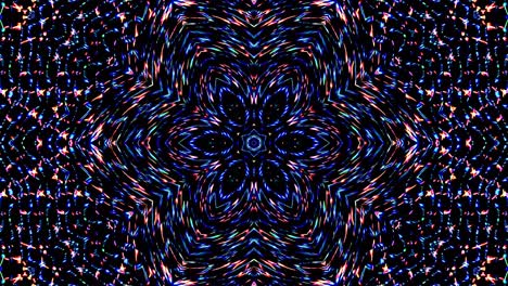 patrón de kaleidoscopio abstracto con colores completos. mandala mágica. 4k