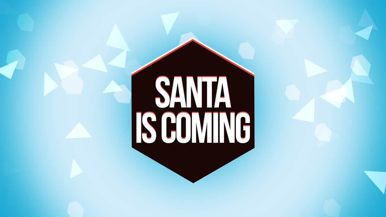 santa viene con copos de nieve de otoño y elementos geométricos