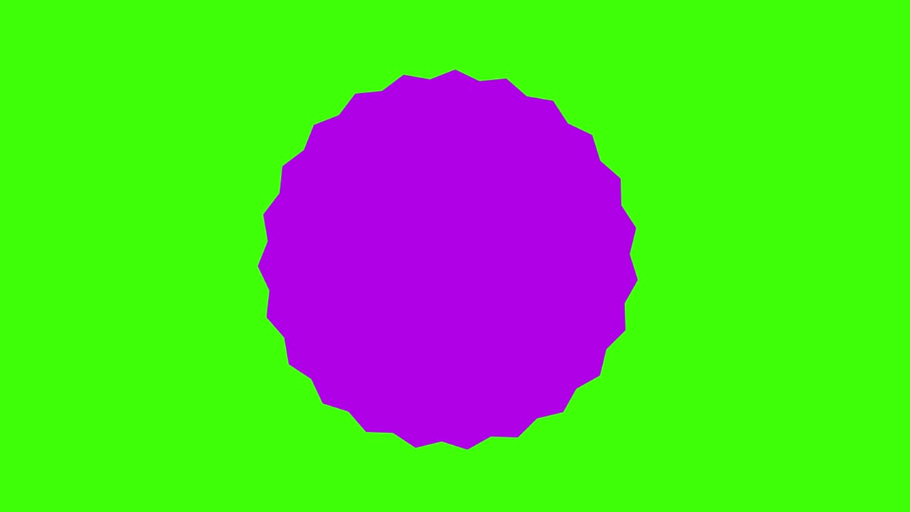 animation of shapes and elements icon on a green screen