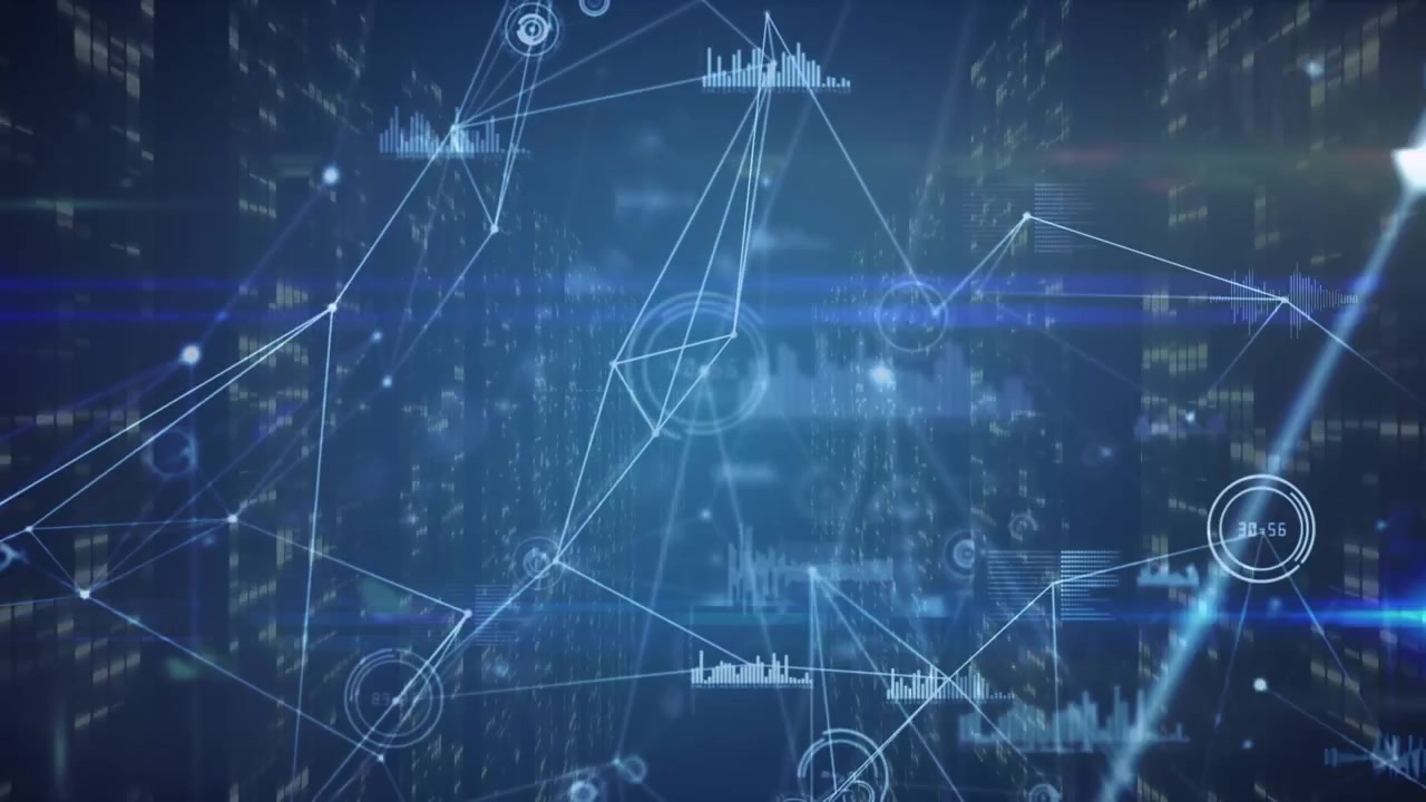 Digital Network Connection and Data Visualization Background