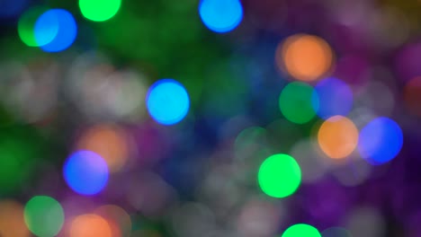 desenfocado abstracto colorido felices bolas de año nuevo decoraciones románticas, colorido borroso efecto de fondo bokeh