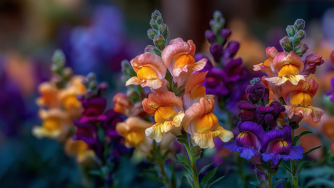 A Vibrant Display of Snapdragons: Exploring the Stunning Colors and Elegance of Nature's Floral Wonders in Full Bloom