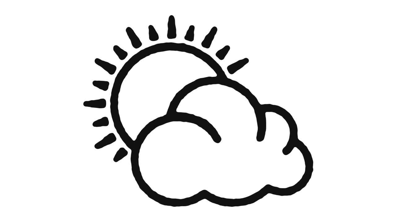 기상학 아이콘 애니메이션 영상 & 알파 채널